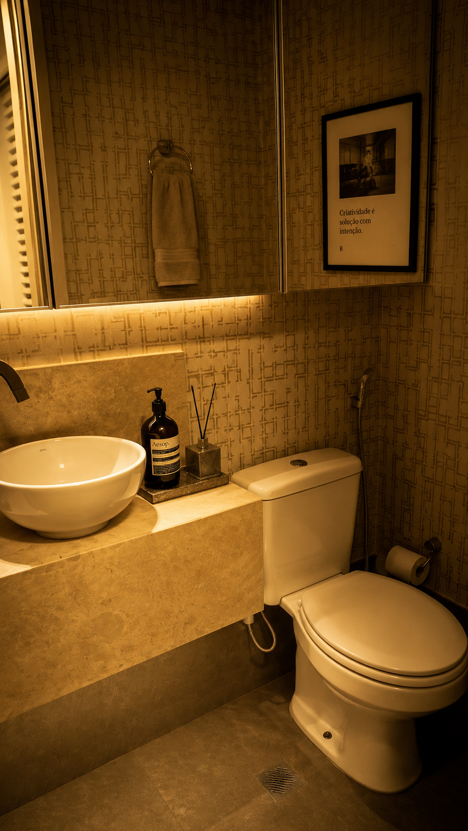 Lavabo assinado — detalhes de design